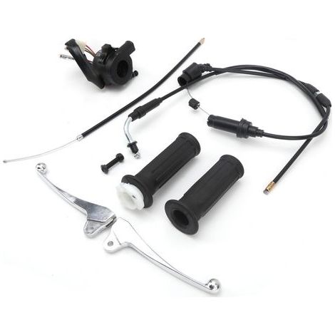 Kit de commutateur d'allumage de levier de frein de câble de poignée d'accélérateur adapté pour Yamaha YZinger 50/PeeWee PW50.