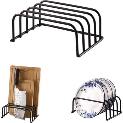 Support de rangement pour planches à découper 20,3 x 12,3 x 7,8 cm - 4 fentes (1/5)