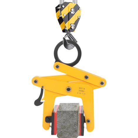 Pince à bordure pour pierres - Dispositif de levage en acier au manganèse - Charge maximale : 390 kg - Ouverture : 3-8,5 cm - Pour marbre, granit et dalles de béton - Compatible avec grue