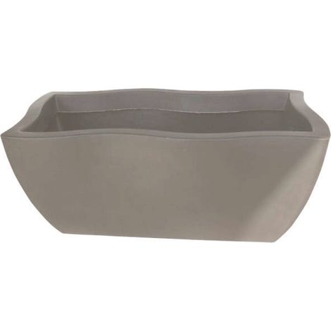 FIORIERA DORADO, VASO DORADO, CASSETTA, FIORIERA IN RESINA DA 80CM, FIORIERA MODERNA ANTRACITE - Colore: tortora
