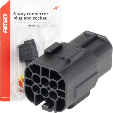Juego de conectores eléctricos impermeables de 6 pines y 2,2 mm amio-04349 (1/5)