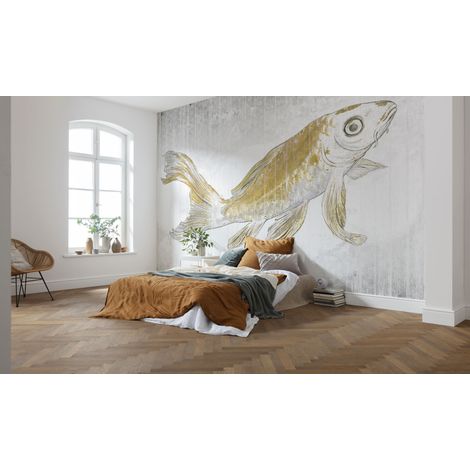 Papier peint panoramique modern Koi Doré (1/4)