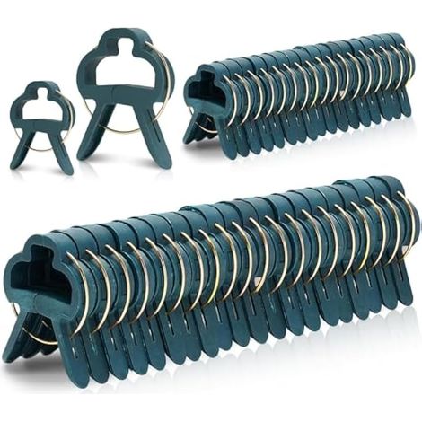 100 pièces clips de jardin pour plantes, 6CM et 4CM réglables, clips de tige pour serre, supports pour plantes de massifs, vignes, légumes, tomates, tiges grimpantes pour croissance verticale (vert)