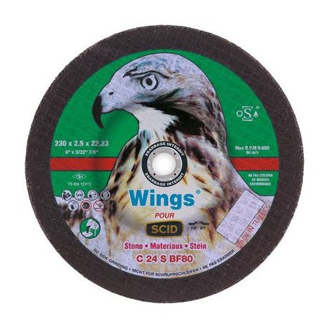 Disque à tronçonner - SCID - Ø230mm - Epaisseur 2,5mm - Moyeu déporté - Usage intensif (1/3)