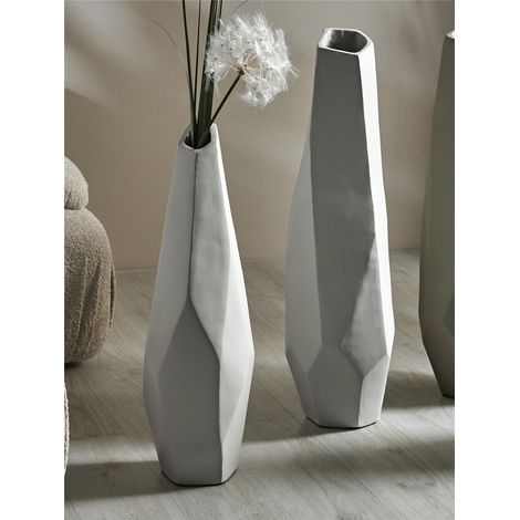 Vase Askar beige 90 cm. Lot de 2  26 x 27 x 90 cm (1/3)