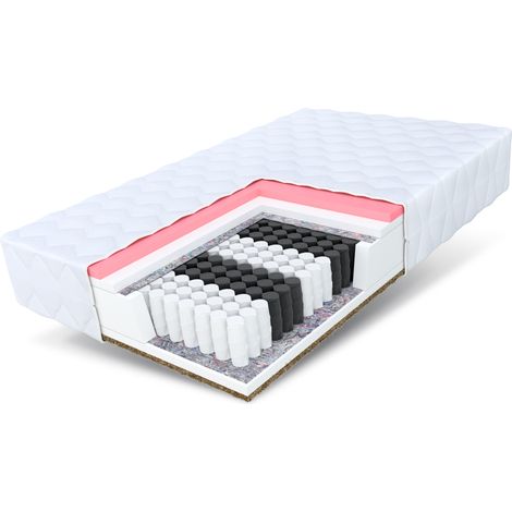 Matratze 160x200 Taschenfederkern Visco Memory Kokos 7 Zonen KARI 21cm H3 Bett (1/5)