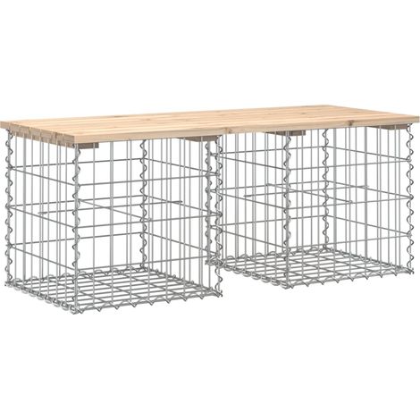 Maison Exclusive - Panca Giardino Design Gabbione 103x44x42 cm Legno Massello Pino