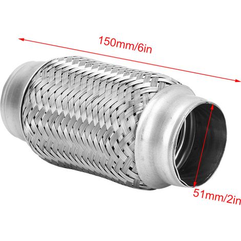 Geeignet für 6-Zoll-Edelstahl-Auspuffschläuche für Kraftfahrzeuge, 51 mm Öffnungsdurchmesser