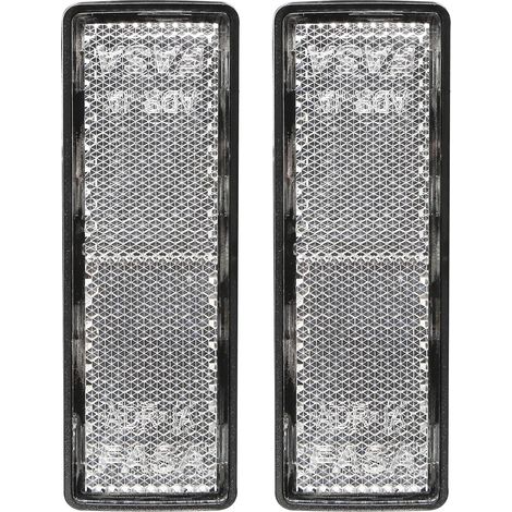 2X Catadioptre Blanc Rectangulaire Adhesif Catadioptre pour Vehicule Réflecteur Remorque Signalisation 2 Pièces Rectangulaire Blanc Adhesif 97.7x32x9mm (1/5)