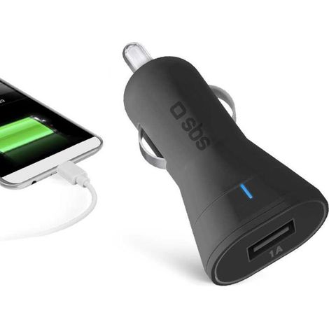 SBS TECRUSB1ASTD cargador de dispositivo móvil Smartphone Negro Encendedor de cigarrillos Auto