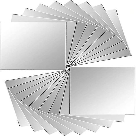 Lot de 18 miroirs en plastique pour l'école, l'éducation ou la décoration intérieure (1/5)