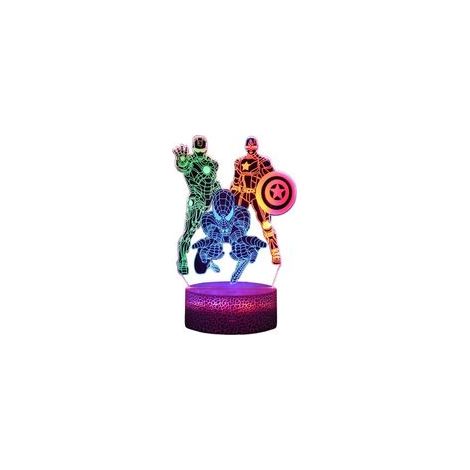 Lampe de nuit Spiderman Veilleuse LED 3D pour enfants Cadeau de Noël Lampe de bureau Décoration de chambre