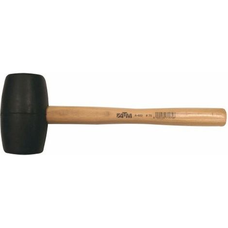 Mazzuolo in gomma con manico in legno, marca ATM, diametro 85 mm e lunghezza 350 mm. (1/3)