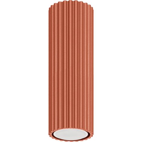 Lampada da soffitto Karbon ocra rossa 6.5x20x6.5cm Sollux