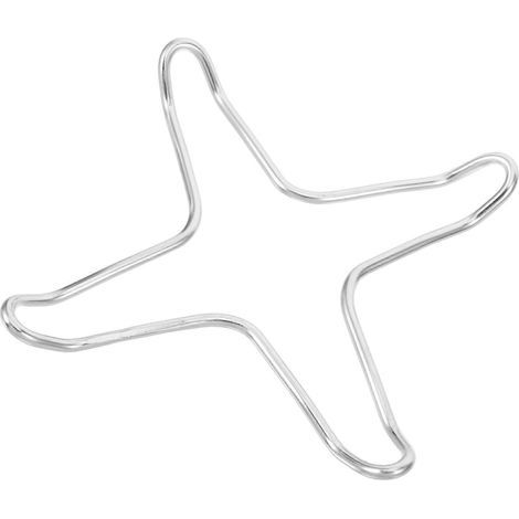 Multifunktionaler Gasherdrost aus robustem Edelstahl, ideal für kleine Töpfe und Pfannen in der Küche. – 15 x 15 x 1,5 cm – Silber (1/4)