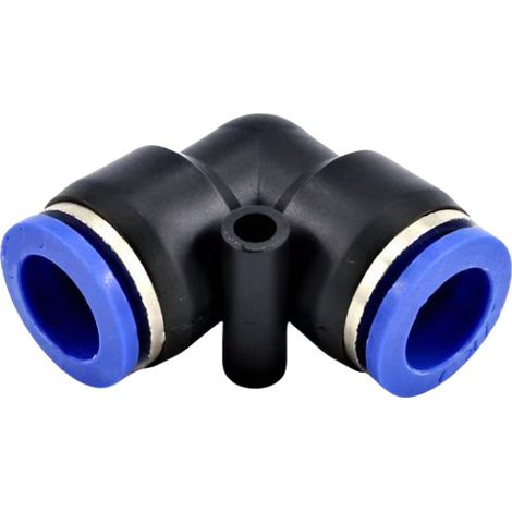 Buse de pulvérisation basse pression à raccord rapide 6 mm coudé – Système de refroidissement industriel, humidification fine, dépoussiérage, désinfection élevage et arrosage jardin extérieur