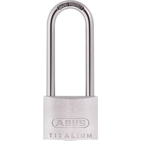 ABUS 56571 80TI/40mm TITALIUM™ Padlock with 40mm Long Shackle – Heavy-Duty Mechanical Security Lock in Carded Packaging