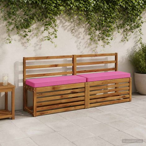 vidaXL Cojines para banco de 2 piezas VUGHT 2 pcs 100% Poliéster Rosa (1/5)