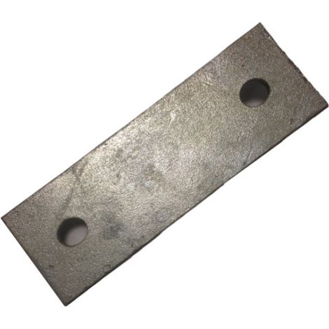 Backing Plate for M10 U-strap 80 mm Centers 50 x 3 mm Galvanised Mild Steel