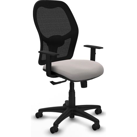 Chaise de bureau piqueras y crespo noire et blanche confortable (1/2)