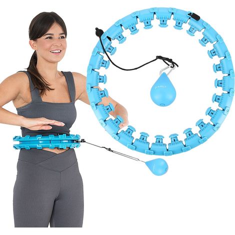 Gewichteter Hula Hoop, Blau - Fitness-Trainingsgerät