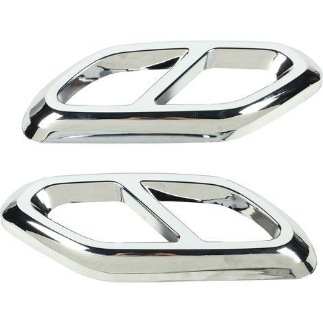 Embout d'échappement chromé double protection renforcée pour Mercedes GLC X254 AMG Line, paire de manchons décoratifs argentés (1/5)