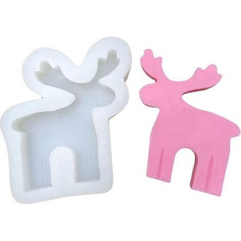 Moule en silicone pour bougie d'élan Moule pour bougie de cerf Moule en silicone pour bougie parfumée (1/5)