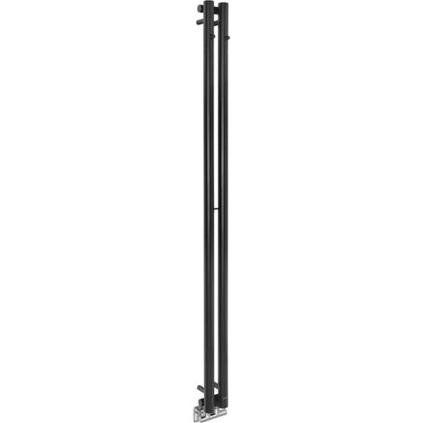 Sapho Pilon - Scaldasalviette, 12x180 cm, 300 W, nero opaco IZ124T (1/5)