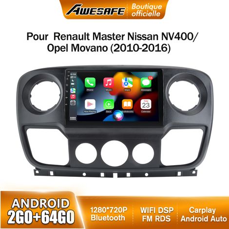 AWESAFE Autoradio Android 13 2Go+64Go Pour Renault Master Nissan NV400/Opel Movano (2010-2016) 10,1'' écran Carplay Android Auto (1/5)