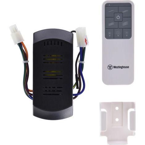 Westinghouse Lighting 77880, telecomando a radiofrequenza per il ventilatore da soffitto e la luce con display retroilluminato, finitura bianca (1/4)