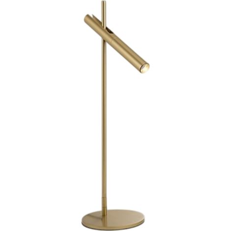 Lampe De Table Sniper En Métal Doré, Tête Orientable, H.57 Cm, 6W, Intensité Variable, 3000K, 480 Lm - Perenz (1/5)