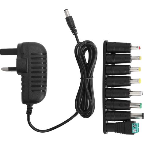 Adaptateur secteur 12V 2A pour bande LED, chargeur à découpage avec 8 fiches convertisseur DC, prise UK 100-240V. (1/5)