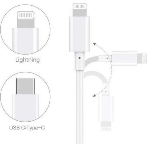 Chargeur Rapide 20W + Cable USB-C Lightning pour iPhone 12-12 MINI-12 PRO-12 PRO MAX-11-11 PRO-11PRO MAX-X-XS-XR-SE (1/4)
