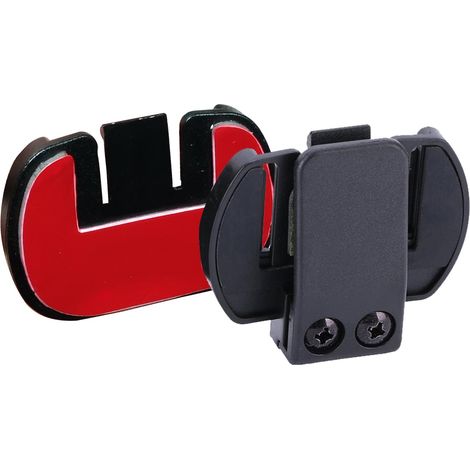 Accessoires Moto, Clips intercom pour Casque V6 Series(V6/V6 Pro/V6 Plus) and V4, Clips intercom Bluetooth pour Casque de Moto, 1 Clip adhésif feutré et 1 Support de Montage, Noir. (1/4)