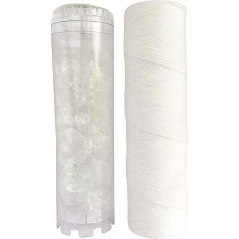 (Paquete de 2) Filtro gigante de sedimentos de 20 pulgadas 50 micras, 20 x 4,5 pulgadas Alta capacidad de retención de impurezas (1/5)