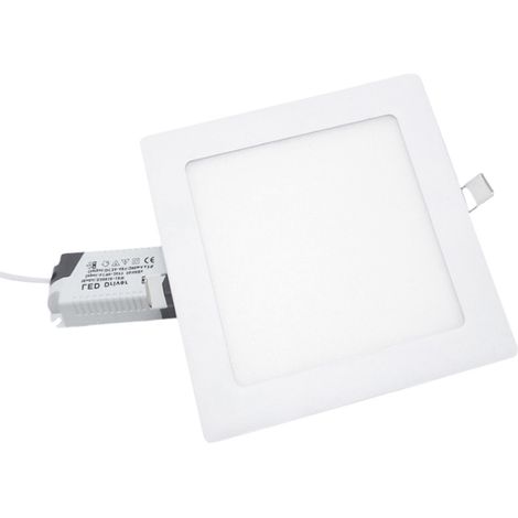 Faretto LED da incasso 24W quadrato slim bordo bianco lato 296mm F.I.280-289mmLuce Fredda 6400k (1/4)