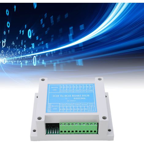 Répéteur/amplificateur de signal série RS485 à 8 ports (100-1000 kbit/s), alimentation 8-30 V (1/5)
