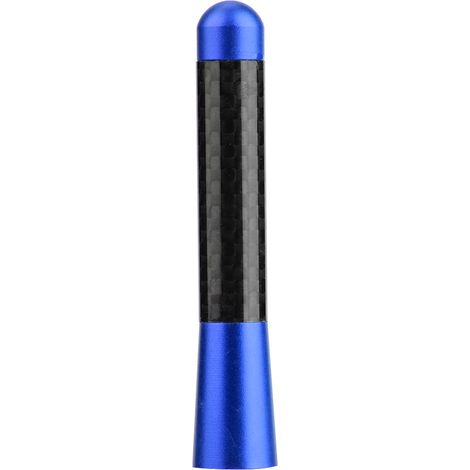 Antenne radio courte de 3 pouces en fibre de carbone, montée sur vis, adaptée à la modernisation des véhicules GM (bleue) (1/5)