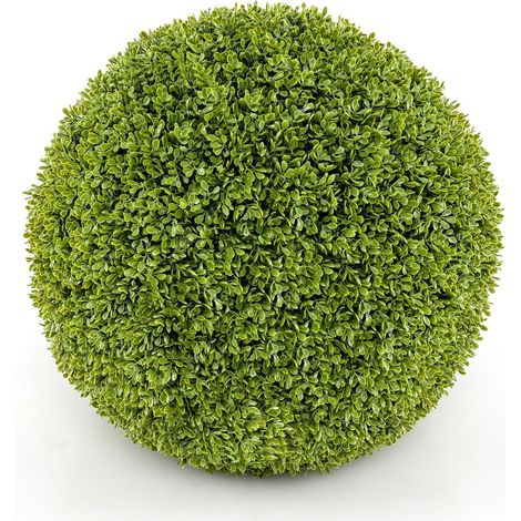 COSTWAY 2 Boules de Buis Artificielles 39 cm Résistantes aux UV, Plantes en Boules de Faux Sphères Végétales, Décoratives pour Intérieur Extérieur de Porche Balcon Jardin Mariage, Vert