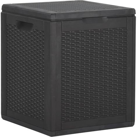 Boîte de rangement de jardin 90 L Noir PP (1/5)