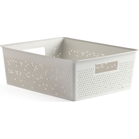 Panier de Rangement Plastique 12 L Bohol, 30 x 39 x 13,5 cm (1/5)