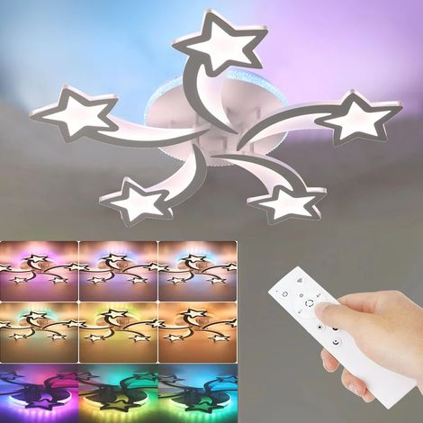 Plafonnier LED 54W RGB – 4500 lm – lumière effet étoilé – contrôle à distance – température réglable (1/5)