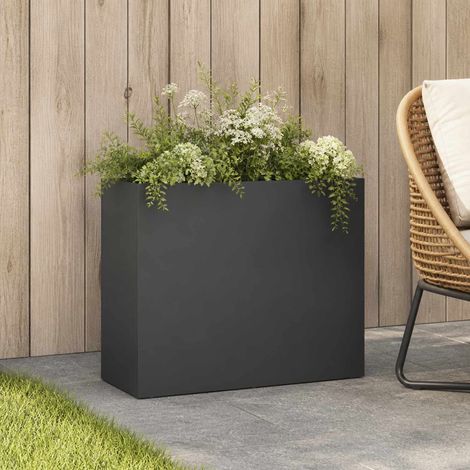 vidaXL Macetero de Jardín Gris antracita 50 x 20 x 40 cm (1/5)