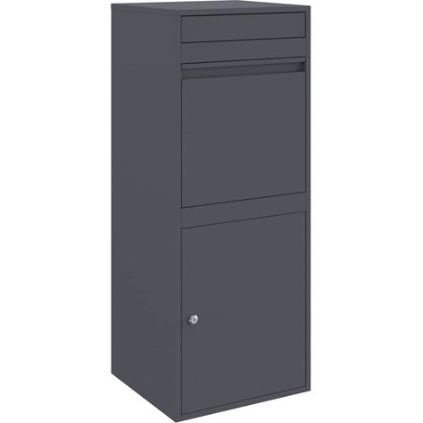 vidaXL Cassetta per pacchi Antracite 41 x 38 x 103 cm Acciaio (1/5)