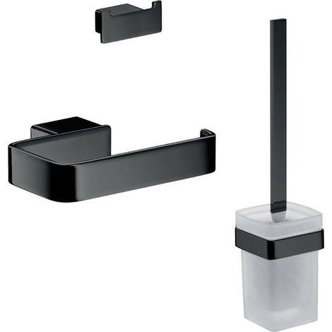 emco loft WC-Set, Bürstengarnitur, Papierhalter, Doppelhaken, (1/2)