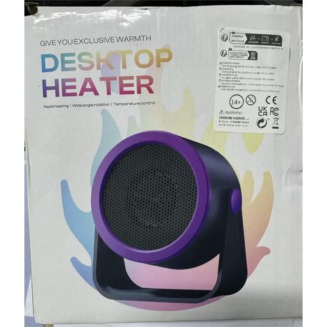 Riscaldatore per ambienti, mini termoventilatore in ceramica, termoventilatore elettrico silenzioso, 2 modalità, protezione dal surriscaldamento, oscillazione a 90°, per soggiorno camera da letto (ner (1/4)