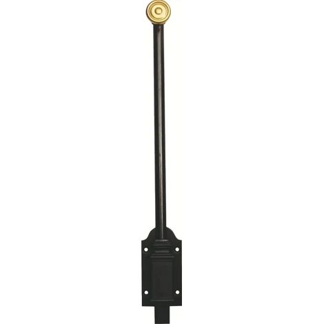 Verrou à plaquer boite fonte - bouton en laiton - COUILLET