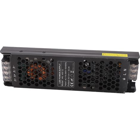 Alimentation à découpage tension constante 400W, transformateur adaptateur pour ruban LED, entrée AC170-260V sortie DC12V (1/5)