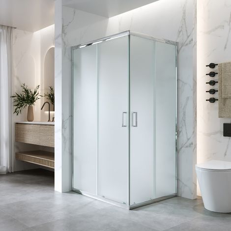 Cabina Doccia Scorrevole 70x100 Cm H 185 cm vetro Opaco 6 mm Kiro