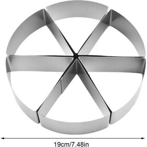 Découpeur parts gâteau - Métal 6 sections acier inoxydable pour pizza cheesecake Aucuneary (1/5)